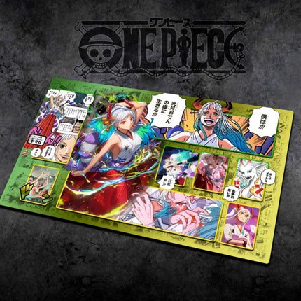 60*35cm Anime One Piece OPCG GAME Card PlayMat Comic Series New Four Emperors Teach Shankusu Buggy Luffy Chopper Collection Toys