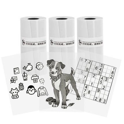 Thermal Mini Printer, Portable Inkless Sticker Maker,Bluetooth Free Cut Small Pocket Printer for Children DIY 57mm Photo Print