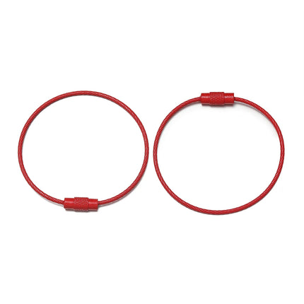 10pcs/lot 50mm Iron Key Ring Colorful Keychain Rings Screw Lock for Jewelry Making Keychain DIY Findings