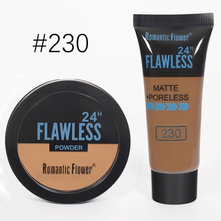 Three-color dark skin pressed powder concealer set, matte effect, oil control, waterproof, sweat-proof, create facial shadows