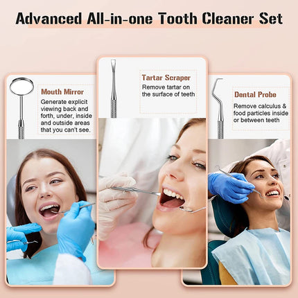 CURVY MOON Ultrasonic Electric Teeth Cleaner Plaque Remover T5 UV Disinfection Pet Dog Cat Use Dental Tartar Calculus Remover