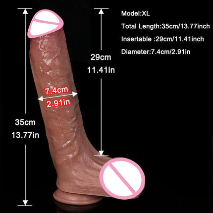 Realistic Soft Big Black Dildo Double Silicone Suction Cup Penis Female Vaginal Masturbation Cock Woman Man Anal Adult Sex Toy