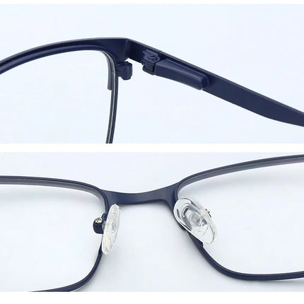 ZENOTTIC Titanium Progressive Prescription Glasses Men Square Anti Blue Light Photochromic Eyewear Optical Myopia Eyeglasses