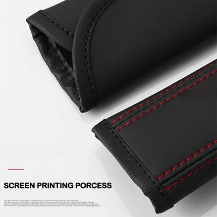 2Pcs Leather Seat Belt Shoulder Cover Protection Pads for VW Volkswagen GTI Polo CC Golf Passat Tiguan Touareg Taigo Caddy Jetta