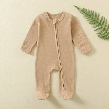 100% Cotton Buy More to Save Shipping Newborn Baby Rompers One-pieces Sleepers Jumpsuits Zipper Waffle Grows Ropa Bebe Growings
