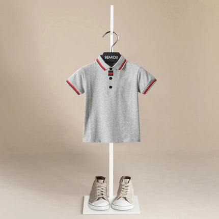 Brother Sister Clothes 2024 Summer New White Cotton Girl's Dress or Boy's Polo Shirt Short Sleeve TopPiece Suit
