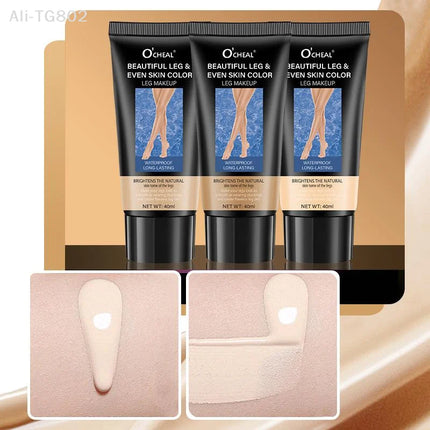 1Pc Waterproof Leg Makeup Lotion Even Skin Tone Body Foundation for Tattoo Cover up Lasting Body Tanning Solution