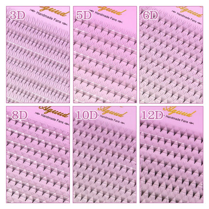 AGUUD Premade Volume Fans Eyelash Extension 3D 4D 5D 6D 8D 10D 12D  Individual Lashes Premade Russian Volume Fan Makeup Cilia