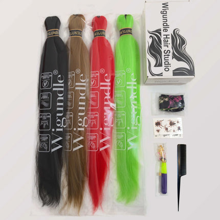 3 Pcs Bundle Deals Sensationnel Prestretched Braiding Hair,3x 52 In Kanekalon Flame Retardant Synthetic Braid For Box Twists