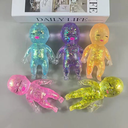 Squishy Maltose Sugar Baby Squeeze Toy Kawaii Baby Stretchable Slow Rising Fidget Toy for Adults Stress Anxiety Relief Gifts