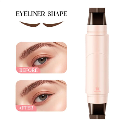 Rotating Eyeliners Stamp Pen Waterproof Sweat-Resistant One-Touch Application Liquid Eyeliners Smudge-Proof Daily Makeup