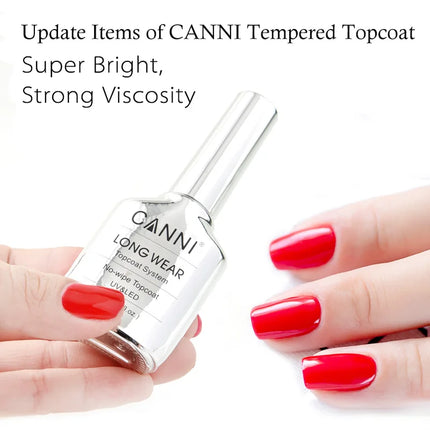 Canni TPO FREE HEMA FREE 18ml Long Wear Diamond Nowipe Top Coat Peeloff Base Coat Soak Off UV LED Gel Polish Nail Manicure