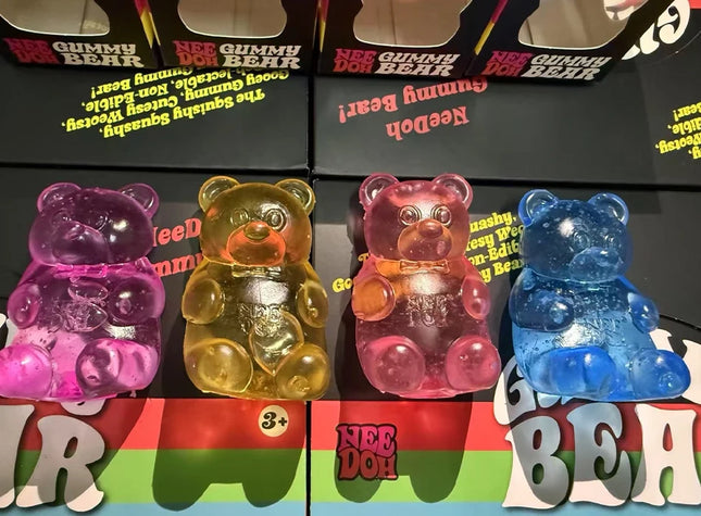 Schylling Nee doh Maltose Cute Bear Maltose Squeeze Toy Dough Colorful Sensory Toy Creative  Item Desk Decoration Stress Relief