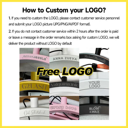2025 Custom LOGO NEW Half-Moon Ring Light Moon Lamp Makeup Skincare Beauty Tattoo Lash Light Nail Table Facial Bed Clip-on Lamp
