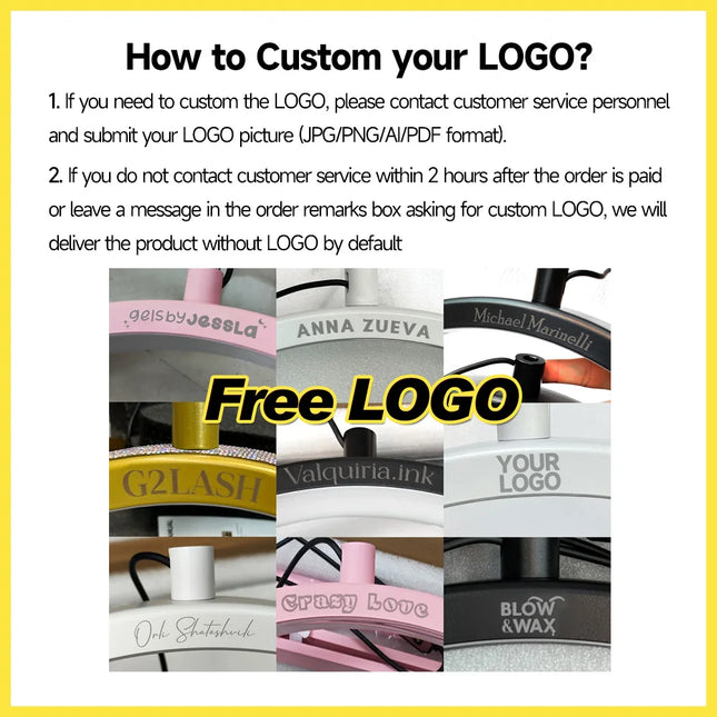 2025 Custom LOGO NEW Half-Moon Ring Light Moon Lamp Makeup Skincare Beauty Tattoo Lash Light Nail Table Facial Bed Clip-on Lamp