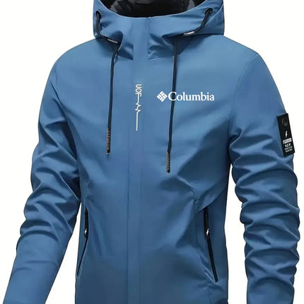 Men's windproof running jacket, lightweight and breathable hooded sports jacket, gym fitness, jogging, hiking training, outdoor