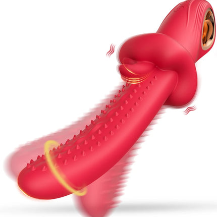 3 in 1 Tongue Vibrator G Spot Vibrator with 10 Swinging & Vibration Modes Female Sex Toys Thrusting Vibrator Couples Sex Toy