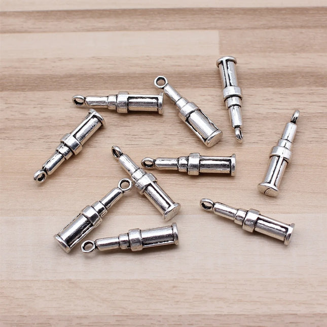 IFOCUS 10pcs/Lot Lipstick Charms For DIY Jewelry Making Zinc Alloy 24x5x5mm/0.94x0.2x0.2inch