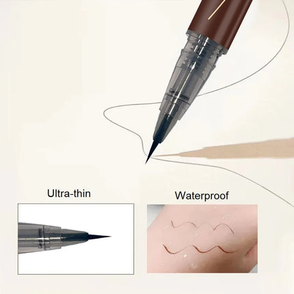 12Pcs Set Ultra Fine Extra Slim Eyebrows Pen Waterproof Professional Sweat-proof Liquid Eye Brow Pencil Long Lasting Makeup Micr