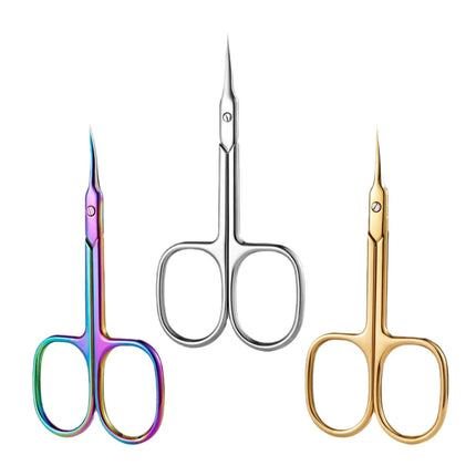Stainless Steel Cuticle Scissors with Curved Pointed Tips Ultra-thin  Cuticle and Keratin Removal Nail Beauty Scissors