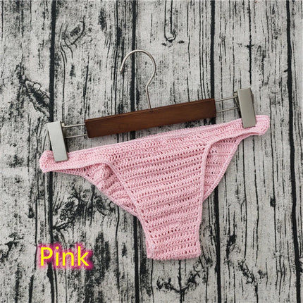 Hot Men Women Breathable Underwear Hand Crochet Low Rise Swimming Sunbathing Male Boxers Panties Briefs Шорты Мужские 남성트렁크팬티