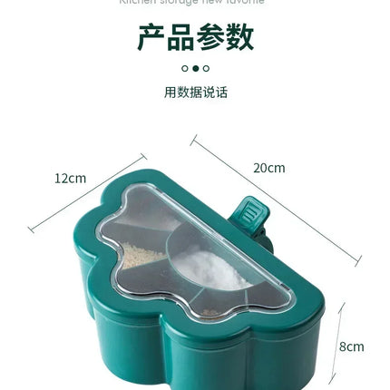 Kitchen Combination Integrated Seasoning Box Creative Multi-grid Salt Jar Seasoning Jar Plastic Household Seasoning Box