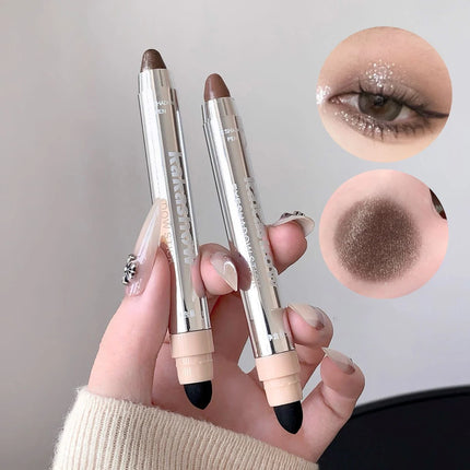 Metallic Glitter Eyeshadow Stick Matte Red Waterproof Shimmer Lying Silkworm Long Lasting High Gloss Pearlescent Eyeshadow Pen