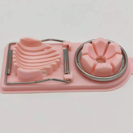 Multifunctional Egg Cutter Stainless Steel Egg Slicer Sectioner Cutter Mold Flower-Shape Luncheon Meat Cutter Kitchen Gadgets