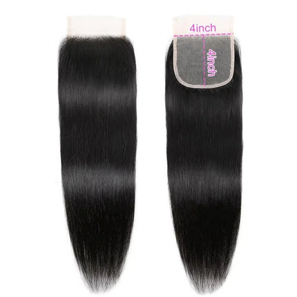 Peruvian Straight 13x4 Lace Frontal Natural Color Hair 100% Human Hair For Women Pre Plucked Bleached Knots 4x4 Lace Closure