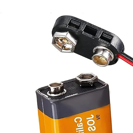10pcs 9v Battery Clip Connector Plastic Battery Snap I type Cable Lead PP3 with 150 mm Flying Leads