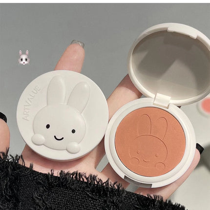 Monochrome Blush Palette Matte Peach Rouge Cute Bunny Rose Red Cheek Tint Blusher Powder Natural Face Contouring Shadow Makeup