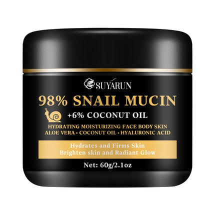 92% snail lotion and 5% hyaluronic acid, lighten fine lines, firm and moisturize, suitable for all skin types