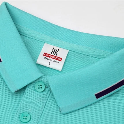 Men's Summer High-Quality Fashionable Embroidered Logo Short Sleeve Polo Shirt, New Style, Casual, Breathable, Cool Top