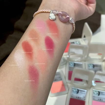 Powder Blusher Disk Monochrome Matte Blush Palette Cheek Tint Natural Facial Rouge Plate Brighten Nude Matte Face Contour Makeup