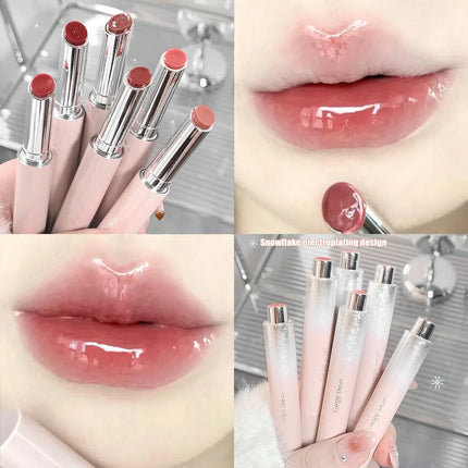 Clear Water Light Solid Lip Gloss Jelly Watery Pink Lipstick Pencil Moisturising Mirror Lipstick Pen Korean Lips Makeup Cosmetic