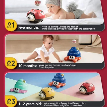 USB Rechargeable Floating Ball Blowing Toy Portable Cute Ladybug Floating Ball Cartoon Mini Hermit Crab Toy Children's Toys