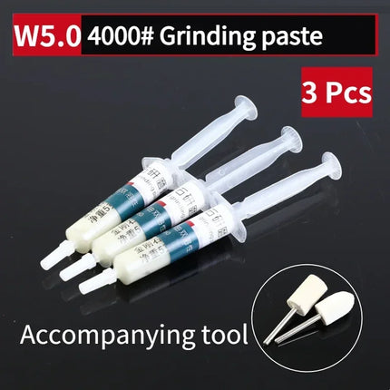 3 Pcs Diamond Abrasive Paste W0.18-W60 Grit 80~90000# Needle Tube Grinding Polishing Metal Jade Mirror Effect Polishing Tool