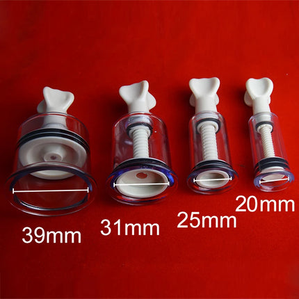 Clit Pussy Nippple Sucker Pump Vacuum Screw Clamp 2PCS Set,Breast Enlargement Enlarger Correction Sex Toy,Female Masturbation