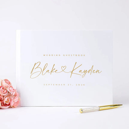 Custom Wedding Guestbook Personalized Guest Book Sign Engagement Photo Album Book Unique Wedding Guestbook Wedding Keepsake Gift