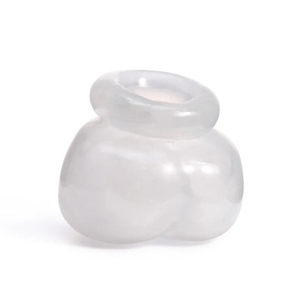 Male Silicone Ball Stretcher Scrotum Testicle BDSM Bondage Time Delay Sleeve Cock Penis Rings Adult Chastity Slave Sex Toys Men