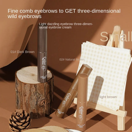 Brown Liquid Eyebrow Cream Long Lasting Natural Eyebrow Pencil Mascara Quick-drying Paint Eyebrow Gel Women Makeup