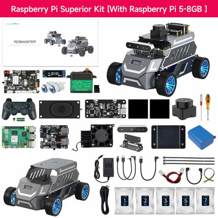 Yahboom ROSMASTER A1 AI Large Model ROS2 Robot Smart Car Kit Ackerman Structure Support RVIZ Simulation SLAM Mapping Navigation