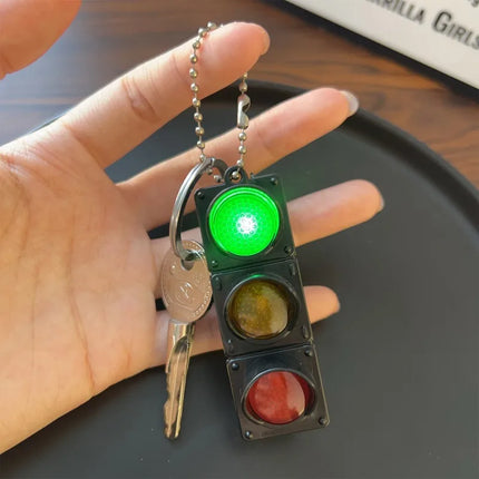1/2Pcs Simulation Electronic Traffic Light Keychain Pendant Mini Pedestrian Light LED Light-emitting Toy Kids Cognitive Toy Gift