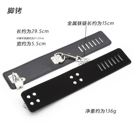 Exotic Lingerie Accessories of Adjustable PU Leather Handcuff Ankle Cuff for Couples Bdsm Bondage Restraint Sex Bondage Sex Toys