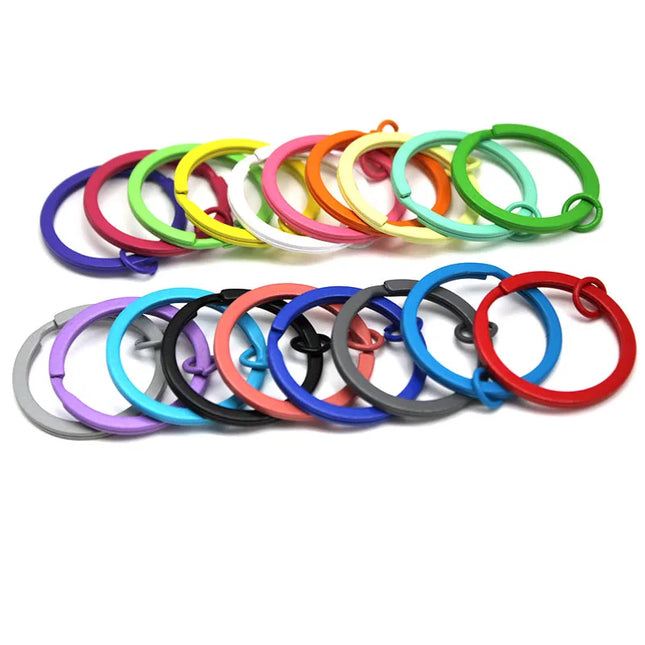 10-20pcs/Pack Colorful Key Ring Key Chain Accessories 30mm Round Split Keychain DIY Metal Key Holder Split Rings Wholesale