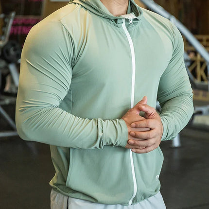 2023 High Quality Men's Jacket Sports Zip Up Long Sleeve T-shirts Quick Dry Gym Fitness Elasticity Coats Running Man Sweatshirts