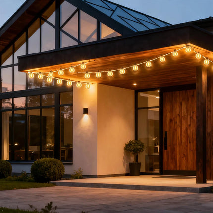 Outdoor Solar String Lights G40 Spherical LED Bulb IP65 Waterproof For Terraces Backyards Porches Balconies Parties Christmas