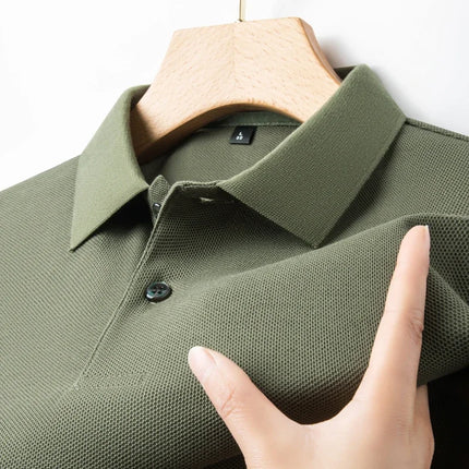 Men's 100% Cotton Polo Shirt - Summer Casual Breathable Tee, 19 Colors, Ideal for Golf and Sports, Business Casual, Silk-Like Finish