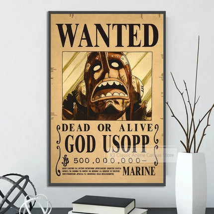 One Piece Canvas Poster Bounty Order Luffy Wallpapr Ace Figures Nami Home Decoration Painting Anime Zoro Wall Art Sanji