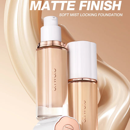 Liquid Foundation Cream 30ml Full Coverage Makeup Base SPF30 Waterproof Long Lasting Concealer Smooth Matte Finish